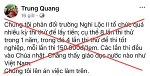 Linh mục Nguyễn Quang Trung, quản xứ Xuân Mỹ đừng đưa thông tin kích động ảnh hưởng đến việc học của học sinh